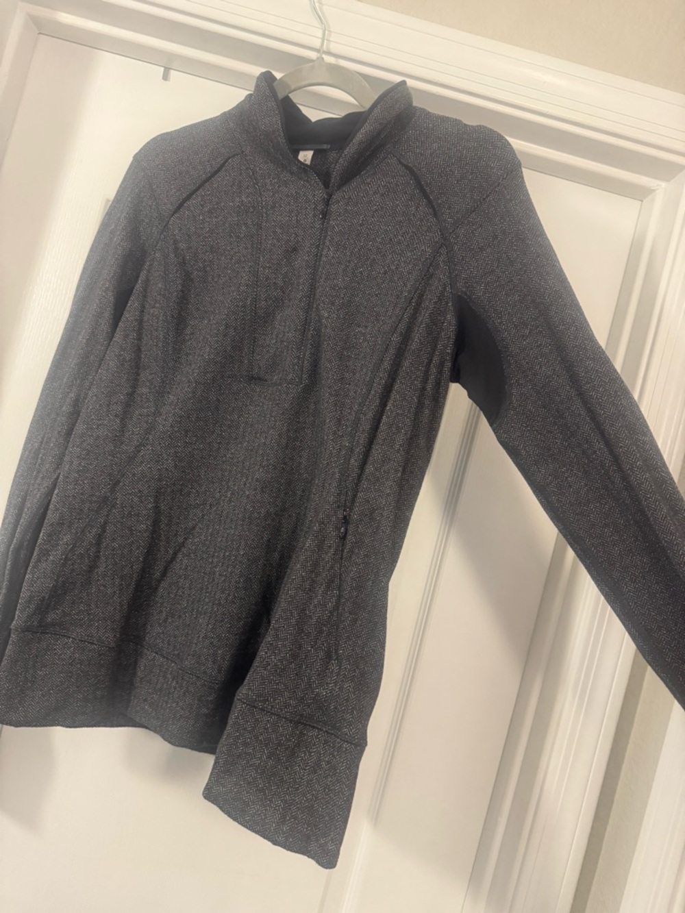 Lululemon Think Fast Herringbone Zip Pullover - Picture 11 of 16